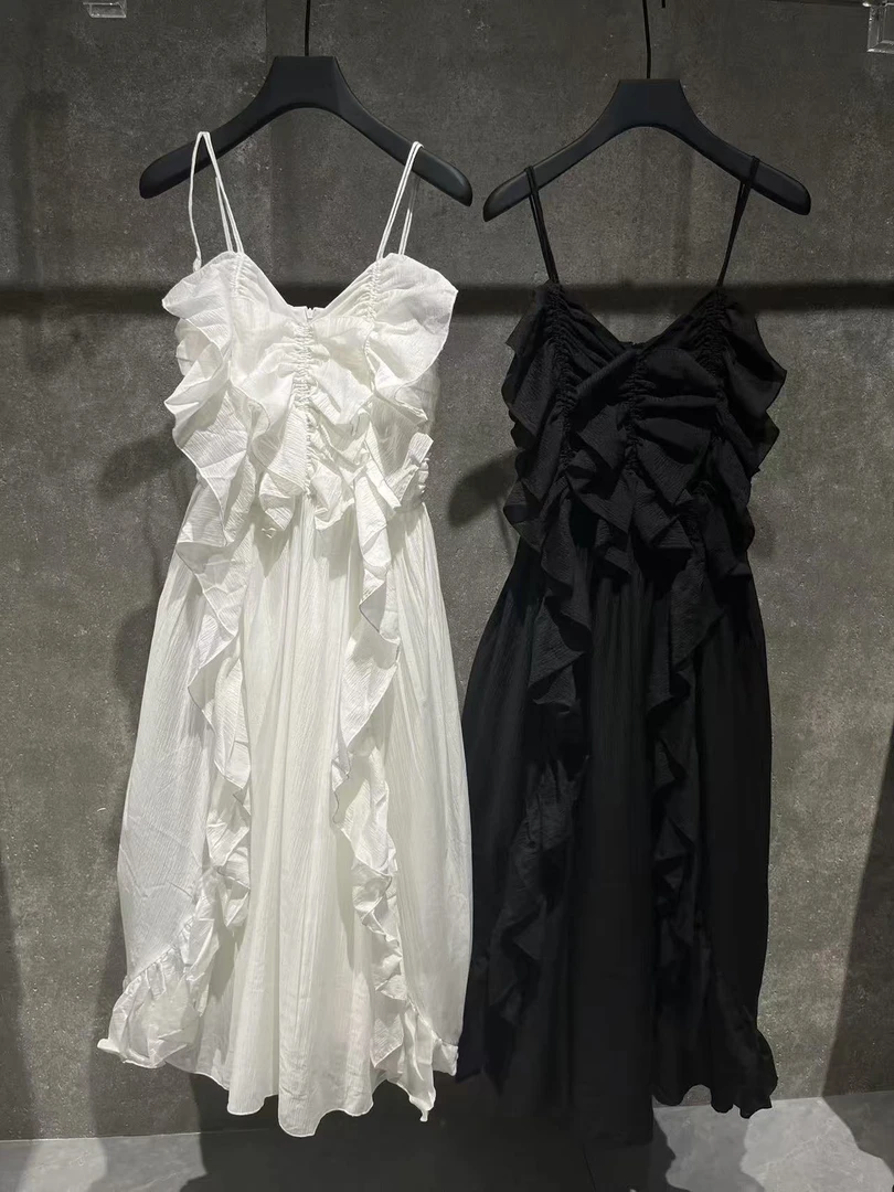 B特【Ann.G】Z006 夏季小香风法式减龄显瘦性感吊带绝美时尚连衣裙