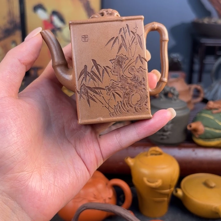 茶壶紫砂蓝*那就让他们来陪他了
