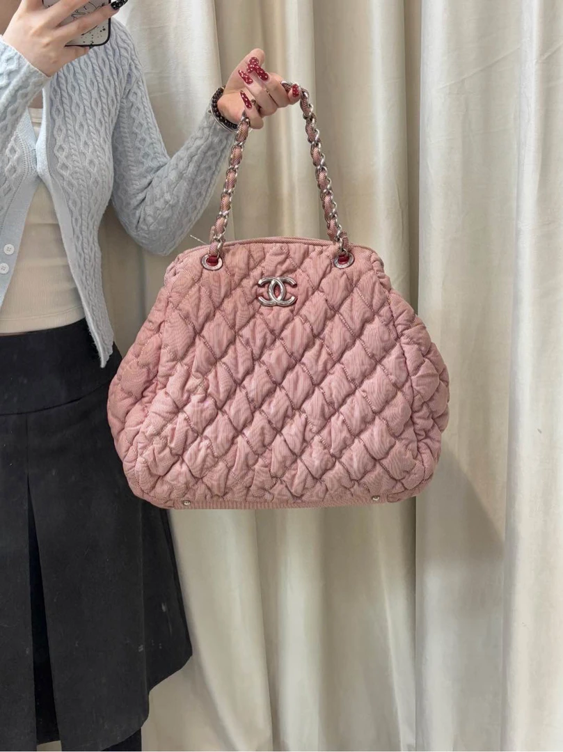 95新 Chanel/香奈儿 Chanel 粉色泡芙单肩包(K)
