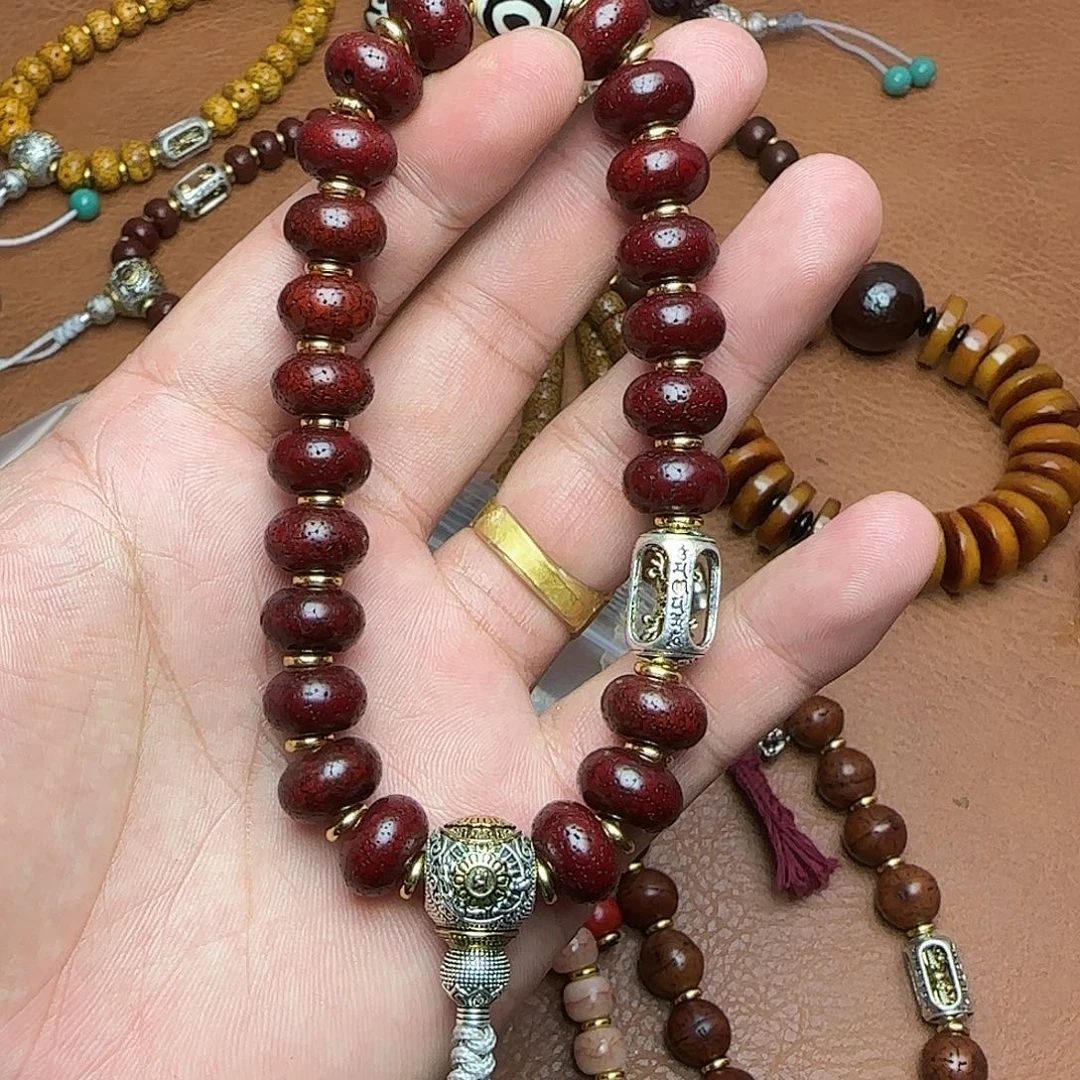 天***福手串/手链鹿骨星月菩提手串