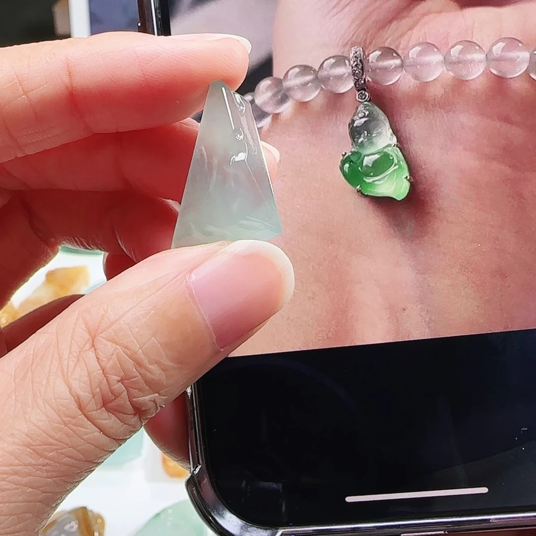 定制翡翠未镶嵌缅甸翡翠挂件
