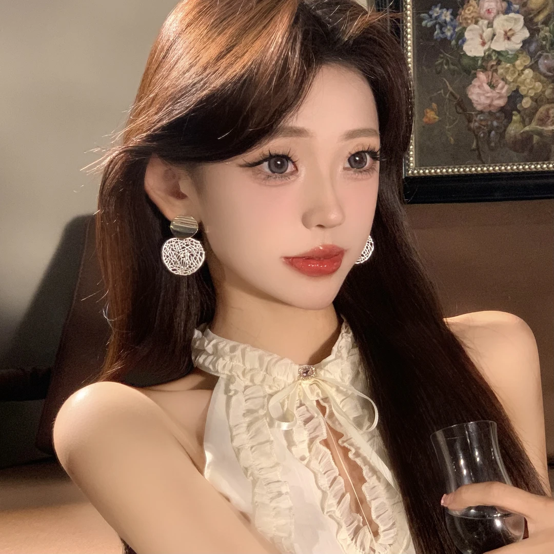 FULL GIRLISH耳环00013镂空爱心耳钉耳饰