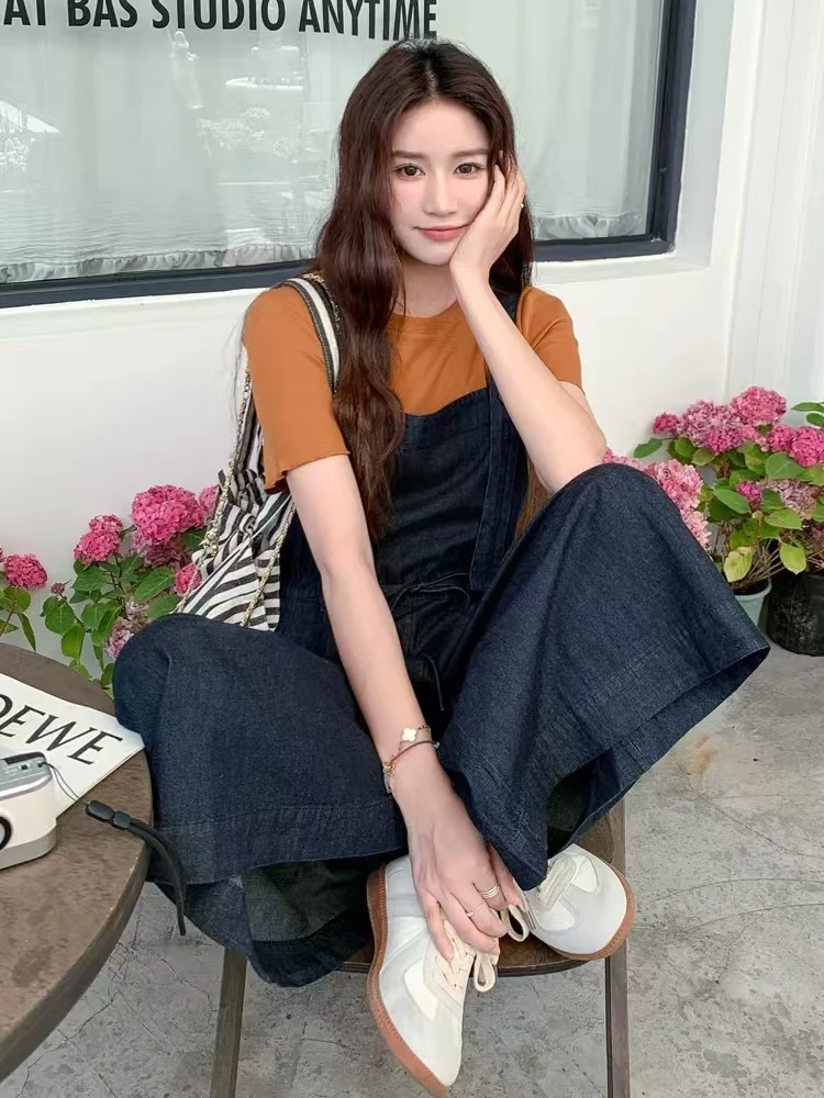 玲玲服饰【957】欧货背带裤＋短袖T 两件套