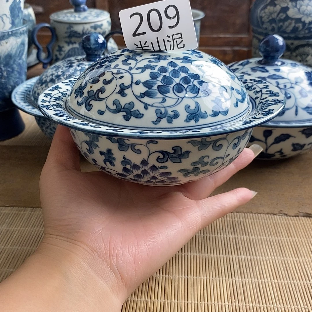 手工手绘青花高温陶瓷