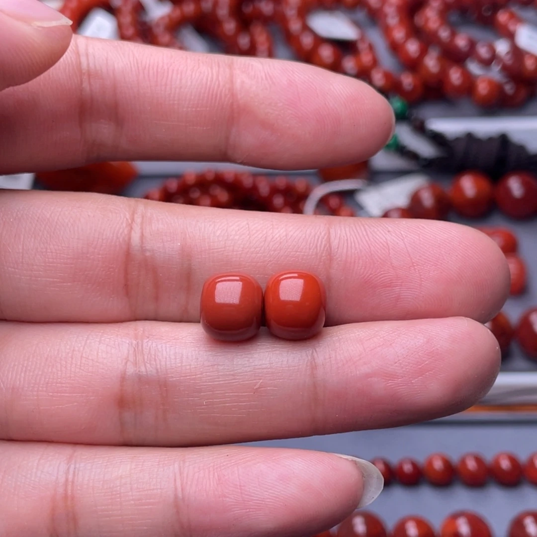 γ***ん南红玛瑙未镶嵌配珠10.1mm瓦西锦红老型单珠