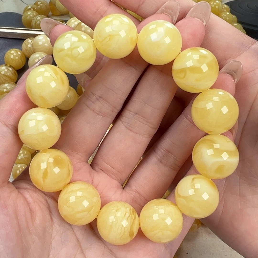 手链琥珀未镶嵌40.4白蜡
