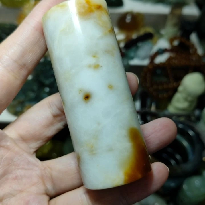 未镶嵌岫玉手把件