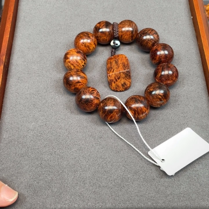 2***好手串/手链黄花梨/降香黄檀海南黄花梨芝麻点留疤20