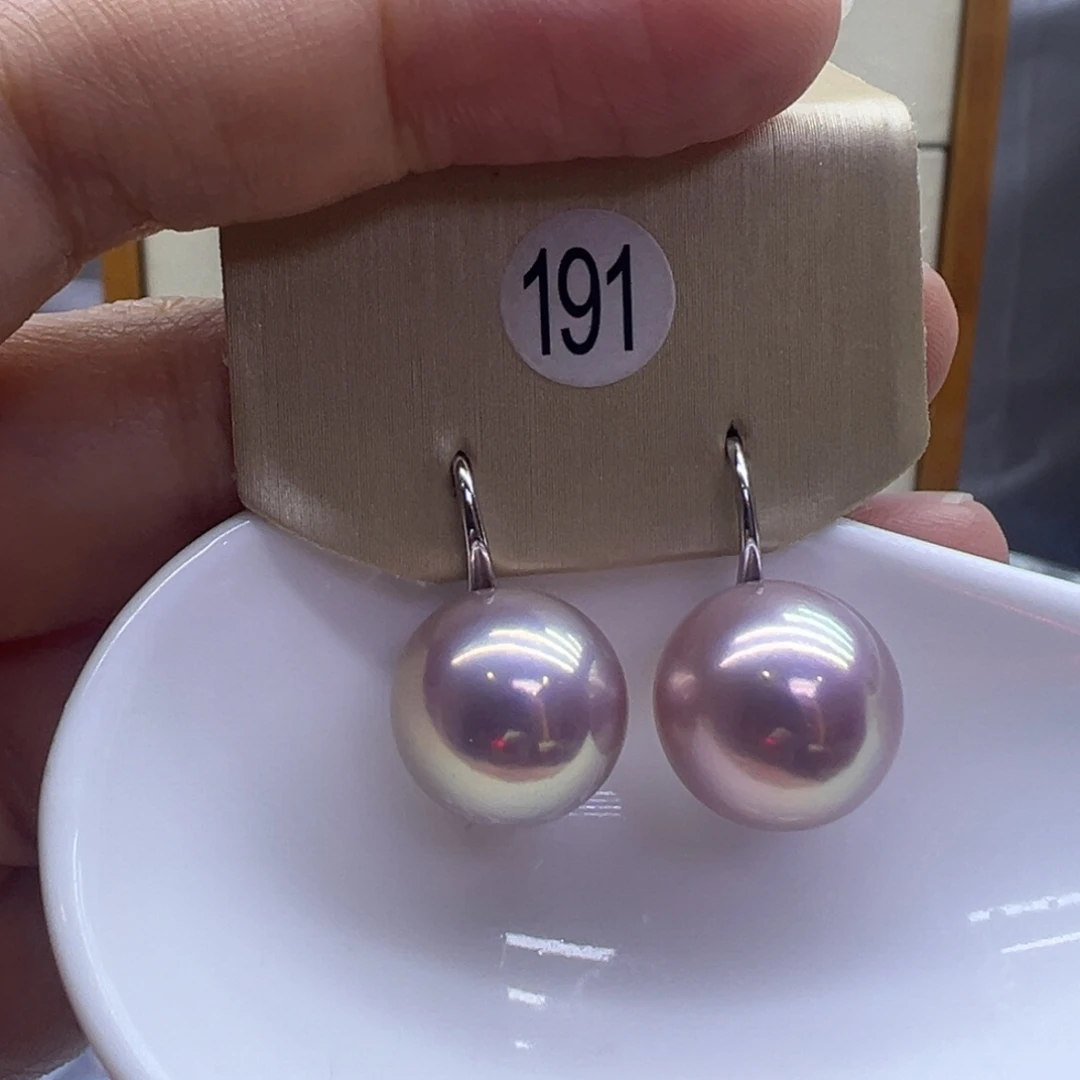 淡水珍珠耳饰银S925镶嵌