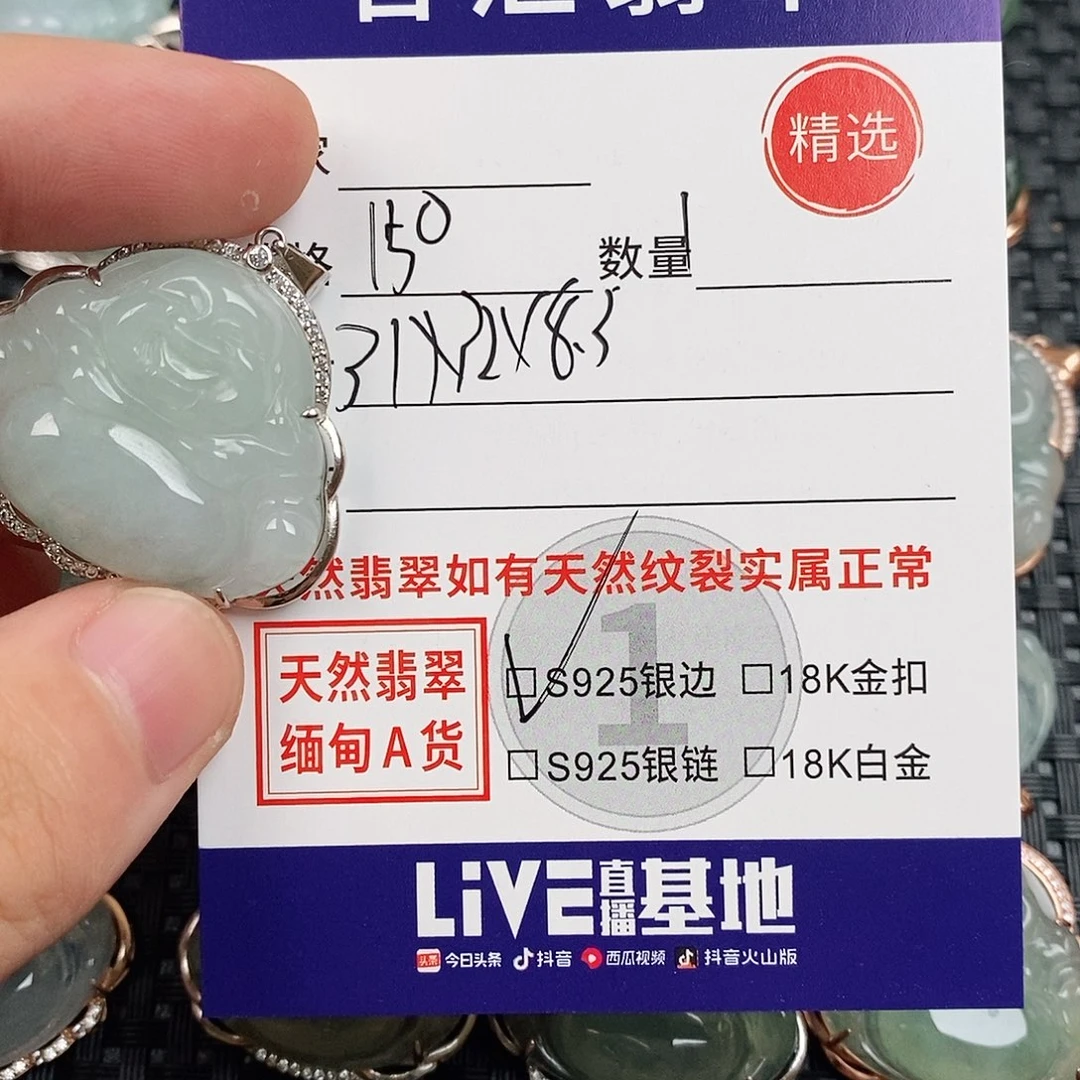 翡翠银S925镶嵌颈饰