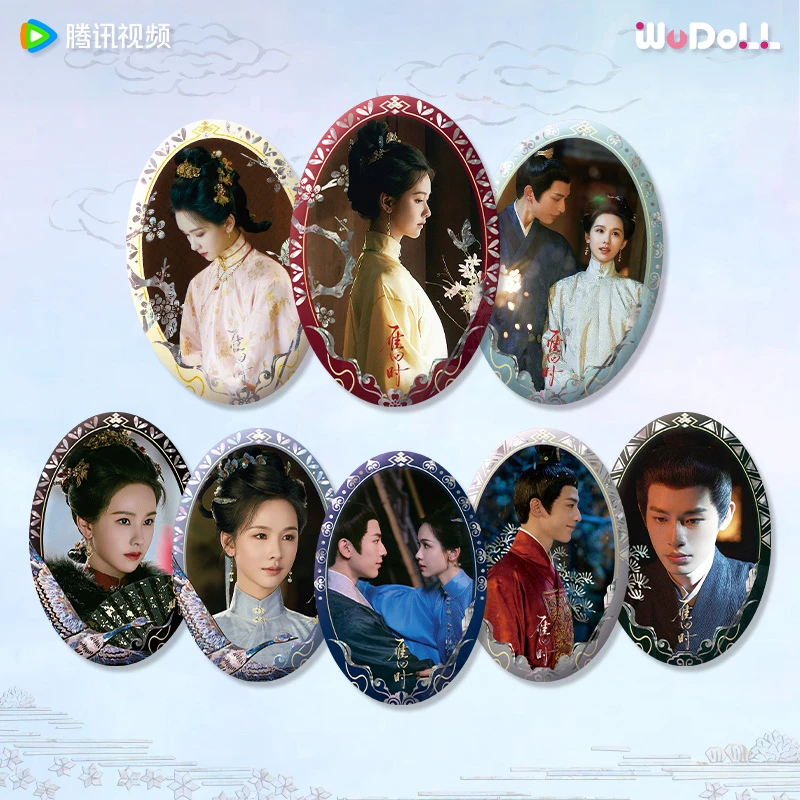 吾哆【拆盒】雁回时 仿螺钿大漆妆盒人物吧唧盲盒