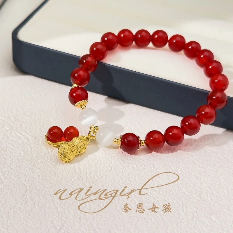 铜合金莫桑石手链 S8816【好事花生】个性设计感精致时尚精美手链