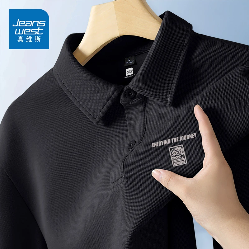 真维斯重磅珠地棉POLO衫男短袖夏高级感半袖宽松翻领T恤男士半袖