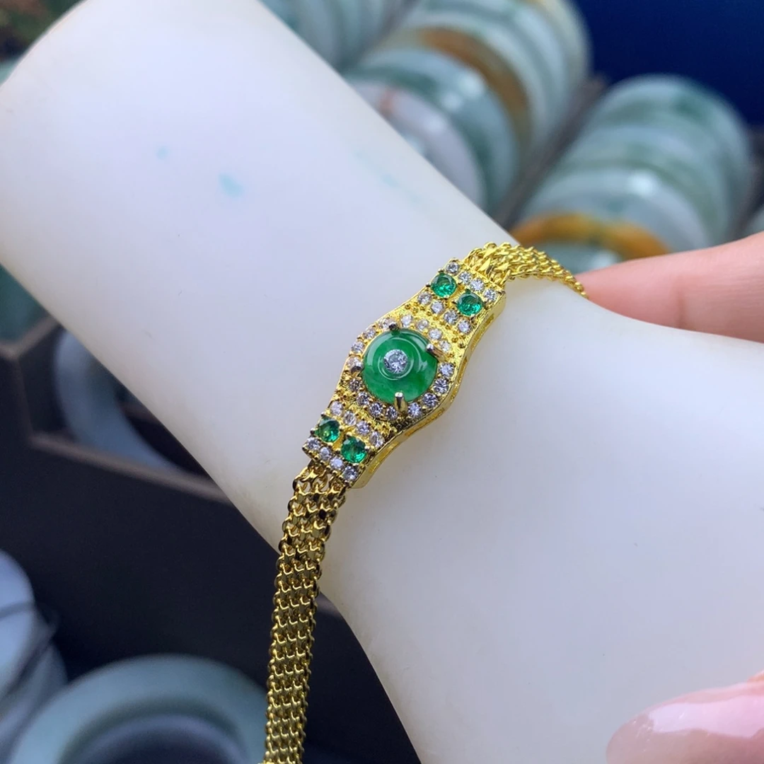 定制翡翠未镶嵌手镯不退不换手链