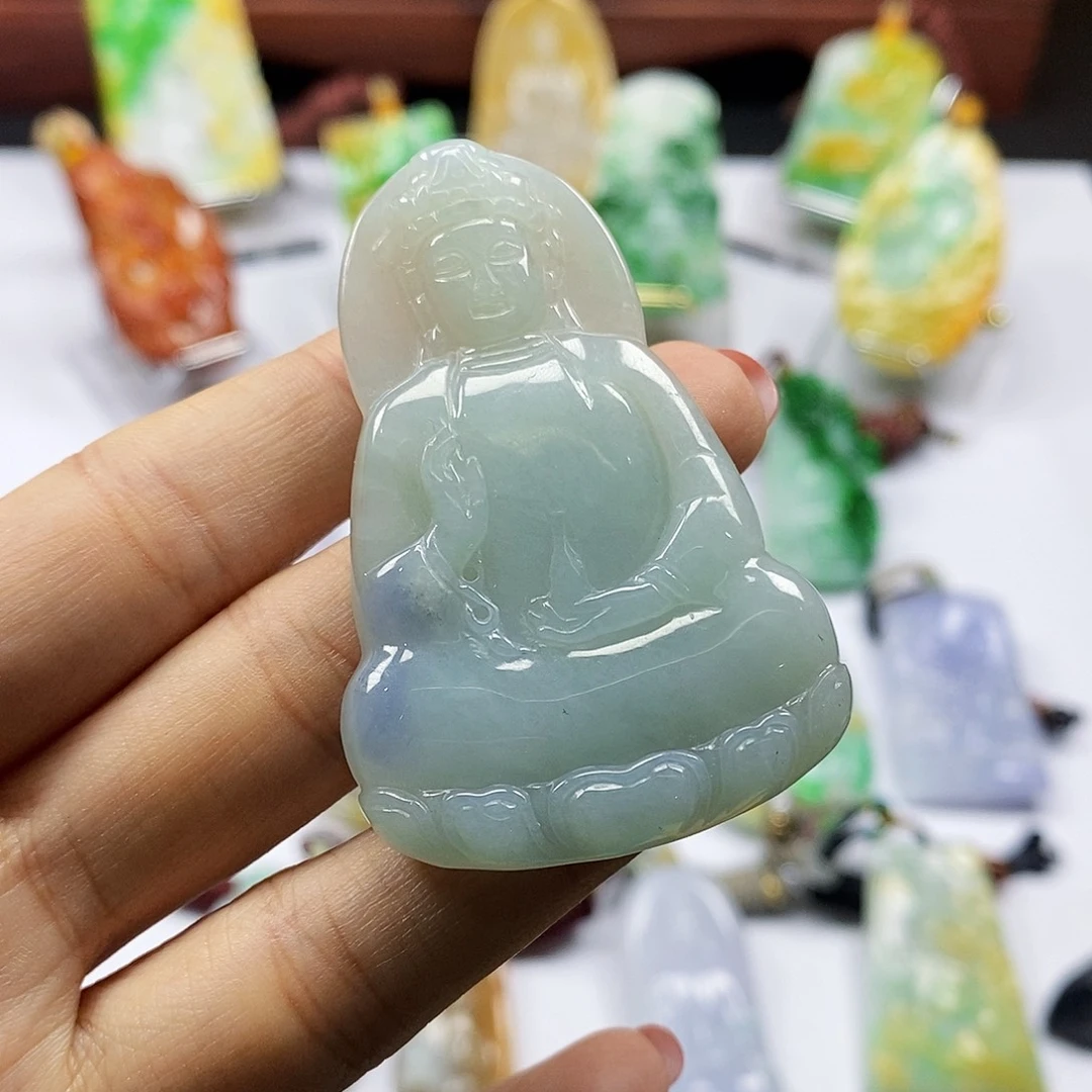 颈饰未镶嵌翡翠天然翡翠A货