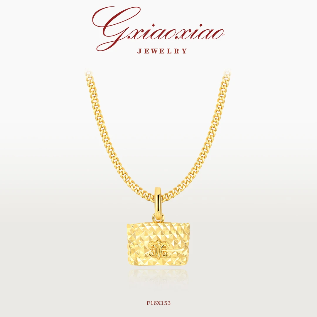 G XIAOXIAO 镀K金 复古气质感鸢尾花包包项链 F16X153 F16X154