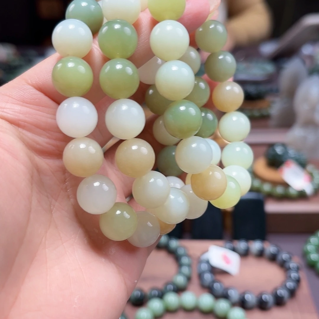 和田玉未镶嵌手链多样性拍一发一12 特细