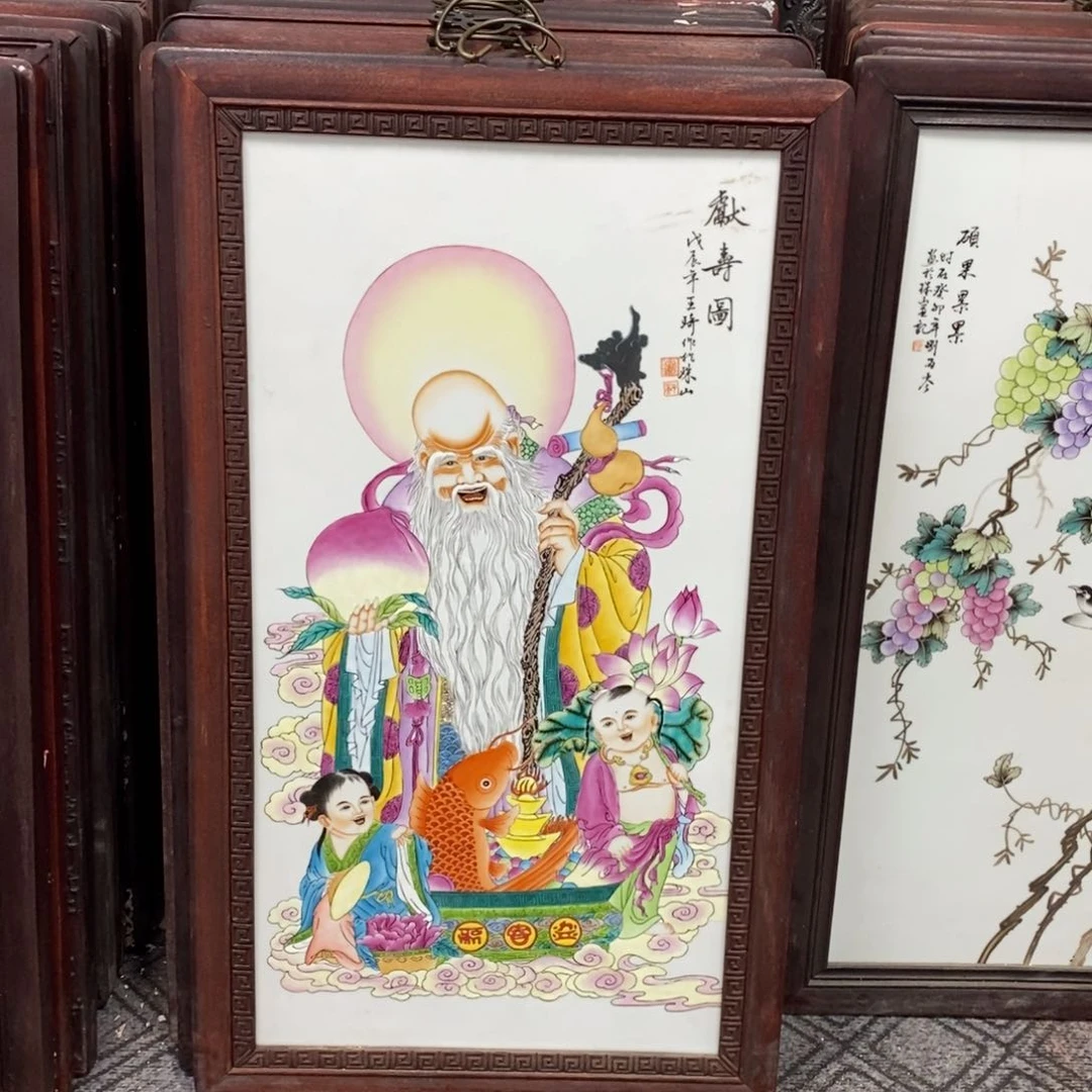 瓷片90*52 景德镇瓷板画柴窑烧制