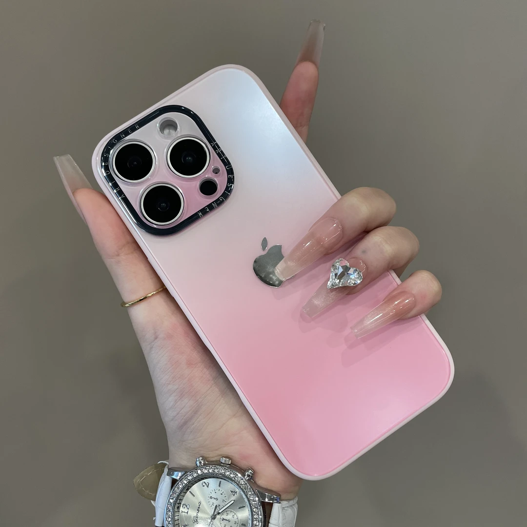 简约ins风渲染色磨砂适用16promax手机壳15情侣iPhone14保护13pro