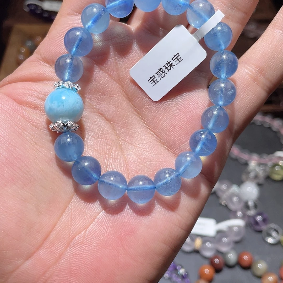水晶手链未镶嵌海蓝宝