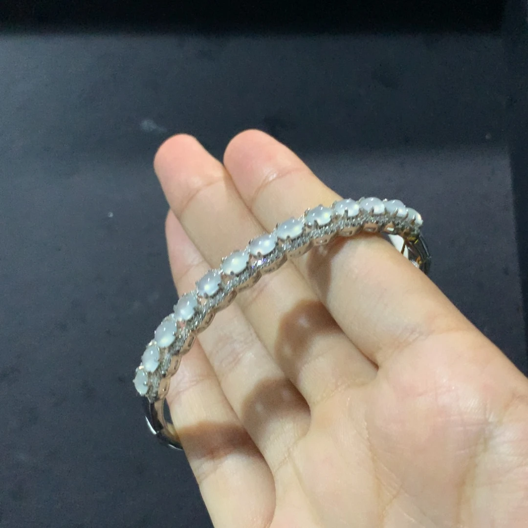 翡翠戒指银S925镶嵌