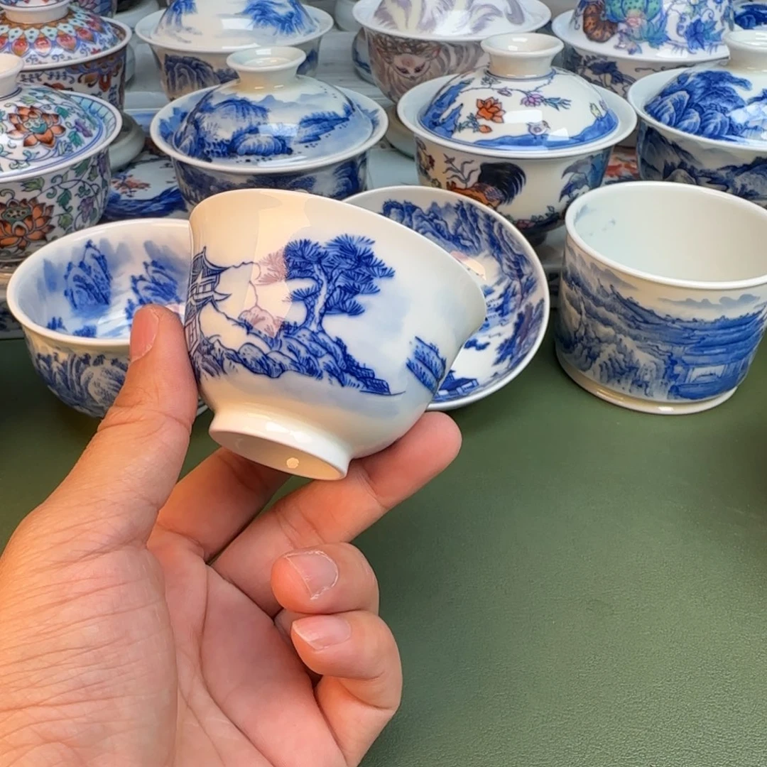 纯手工纯手绘茶具石头270