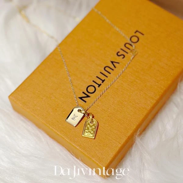 大吉中古/lv路易威登金银吊牌项链
