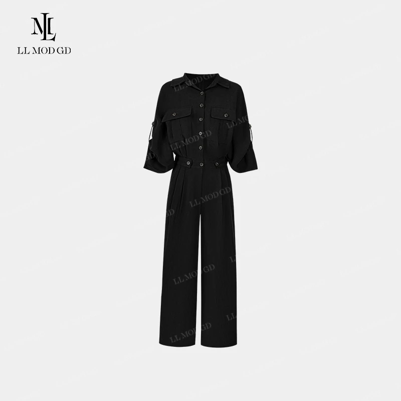 诠释酷飒 气质御姐女神范高级连体裤初春收腰显瘦工装裤XR-260810