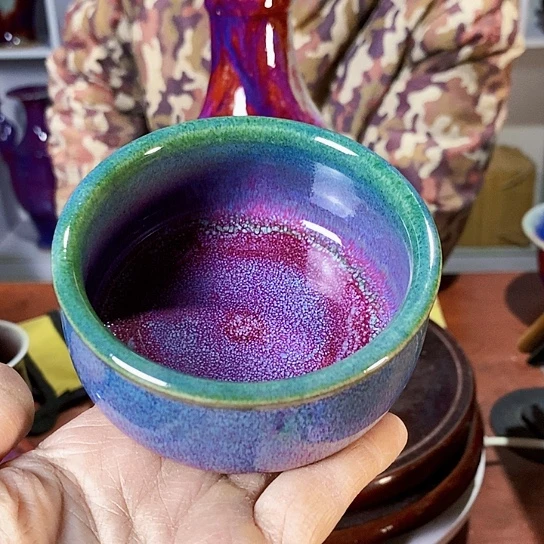 摆件尚峰钧窑作品手工杯
