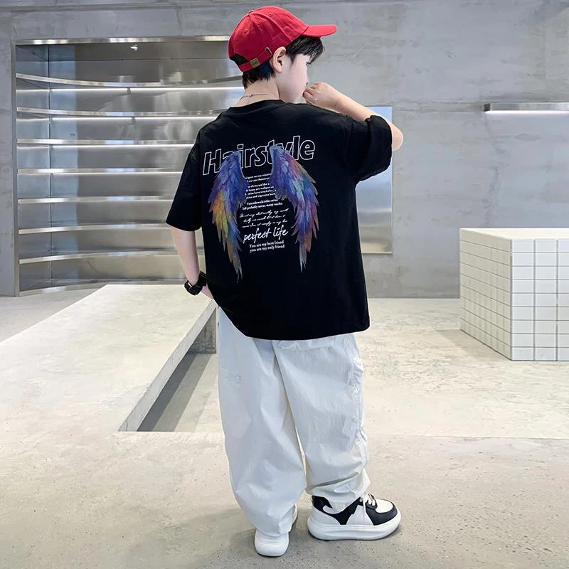 男童夏装套装2025新款夏款中大儿童夏季男孩短袖运动痞帅气时髦潮