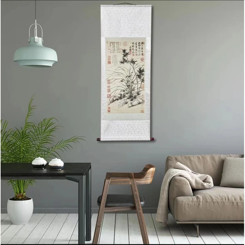 [高清复刻]明·文徵明·《兰竹图》馆藏级艺术微喷工艺装饰画