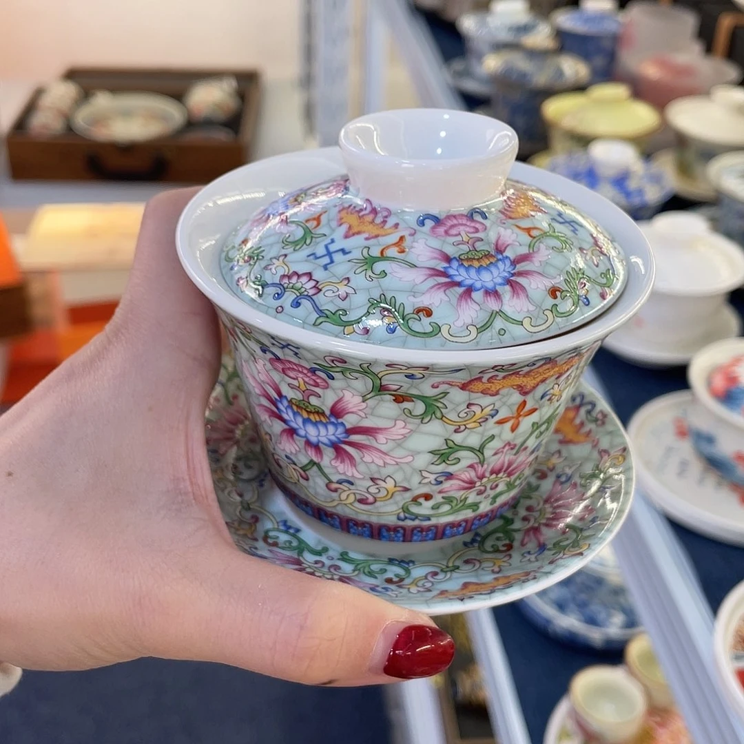 陶景德陶瓷盖碗茶具