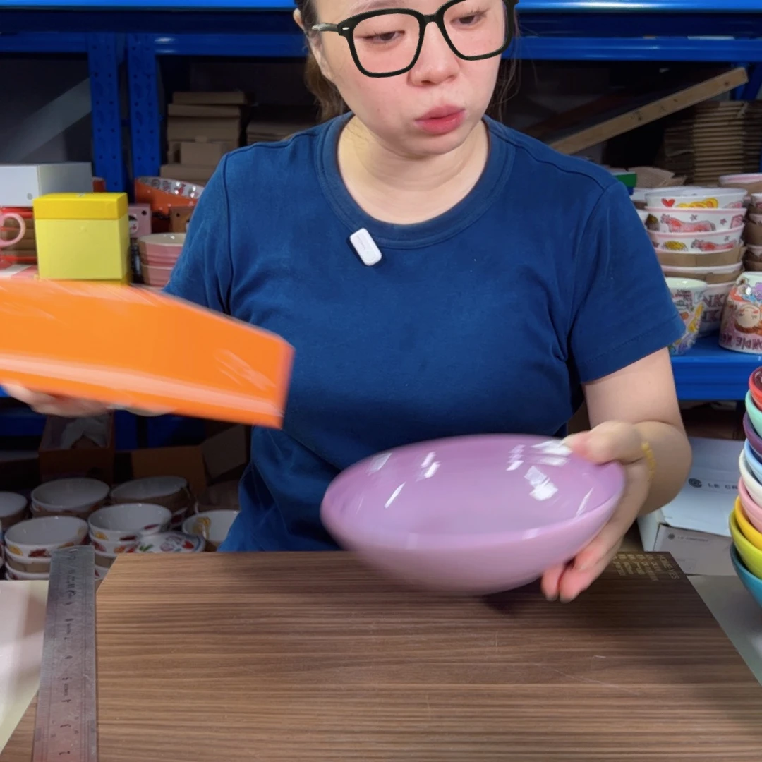 陶瓷紫罗兰燕麦碗