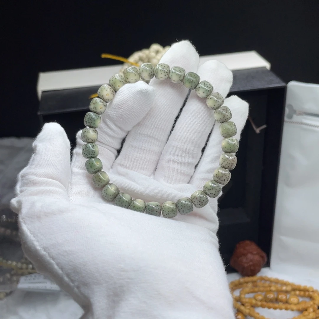 星月菩提手串特价款8/7玉化底月朗星稀