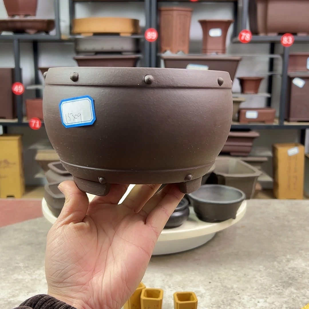 花盆紫砂内口15，内深9