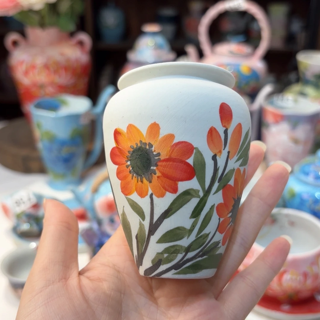 景德镇手绘高温釉下彩陶瓷茶具