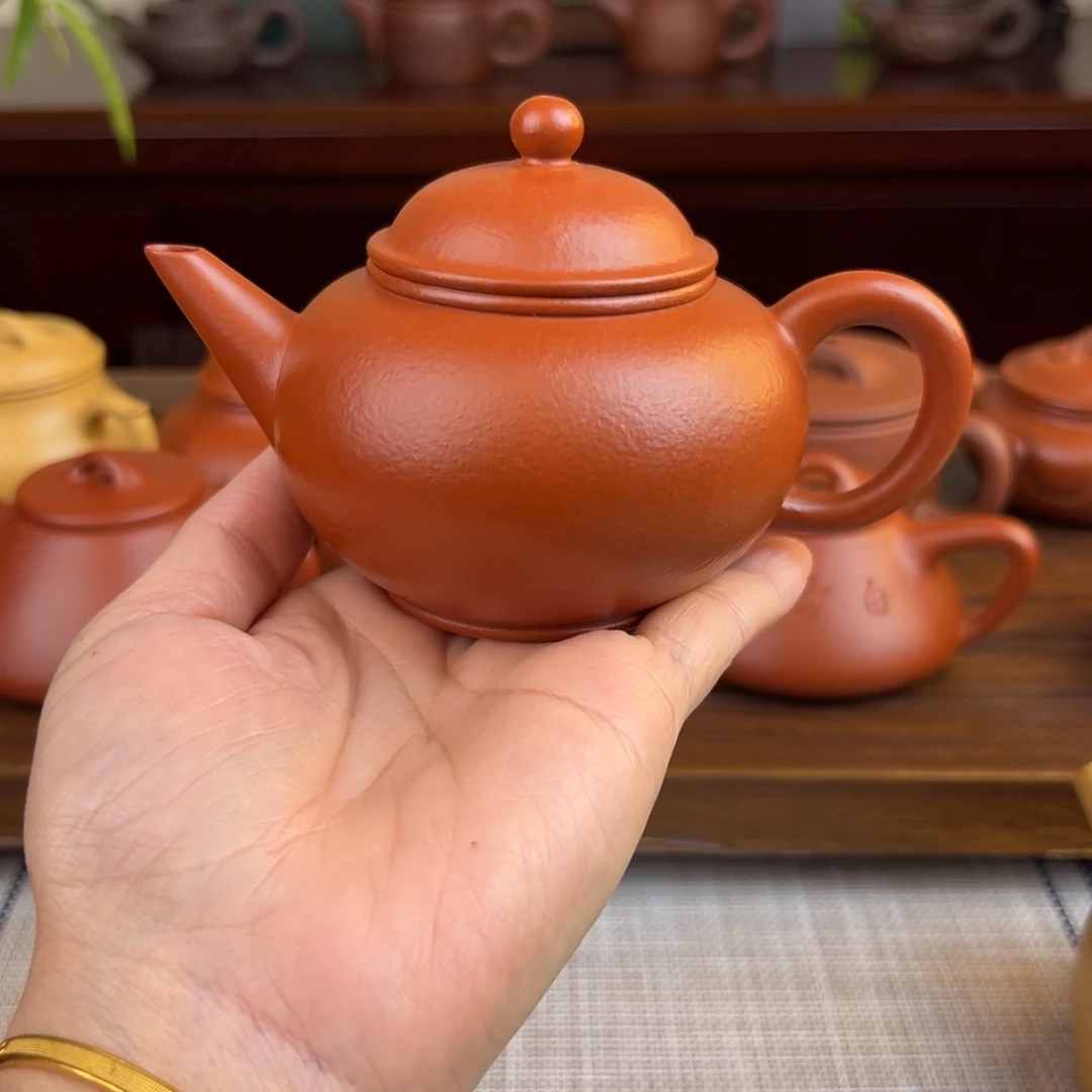 紫砂茶壶朱泥水平全手200cc