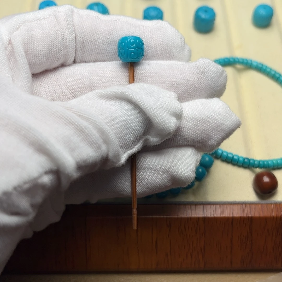 绿松石未镶嵌无镶嵌天然绿松石回纹8.7