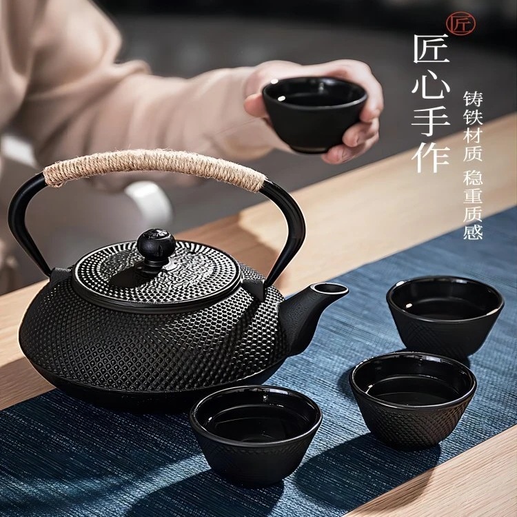 铁壶小丁铸铁茶壶围炉煮茶的壶复古日式烧水壶茶具