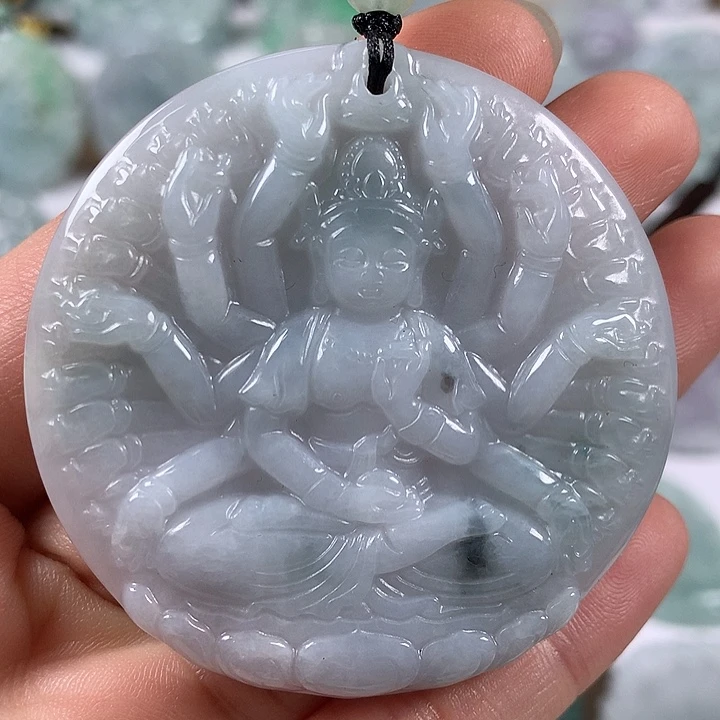 颈饰未镶嵌翡翠千手观音福利