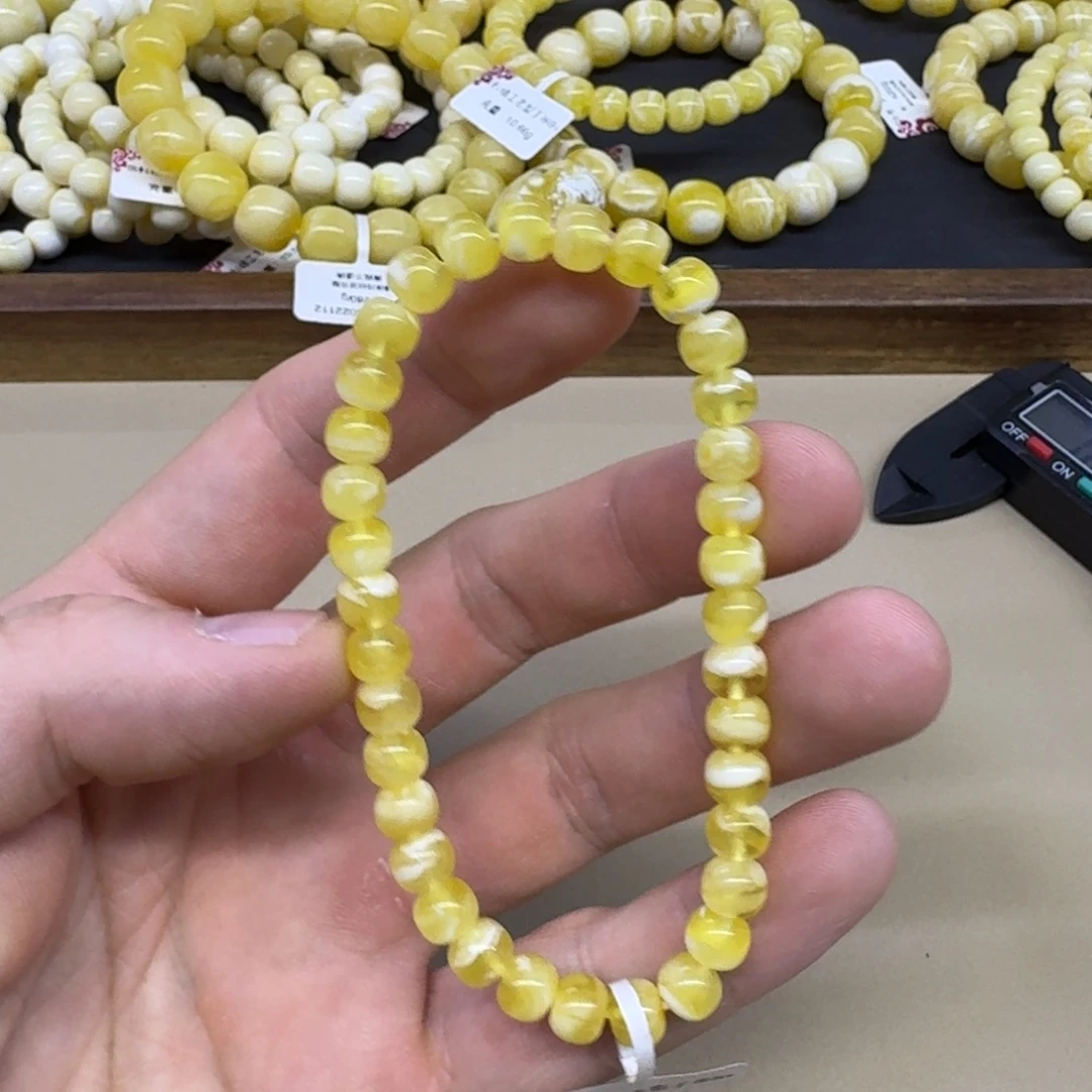 琥珀未镶嵌手链精工老型手串