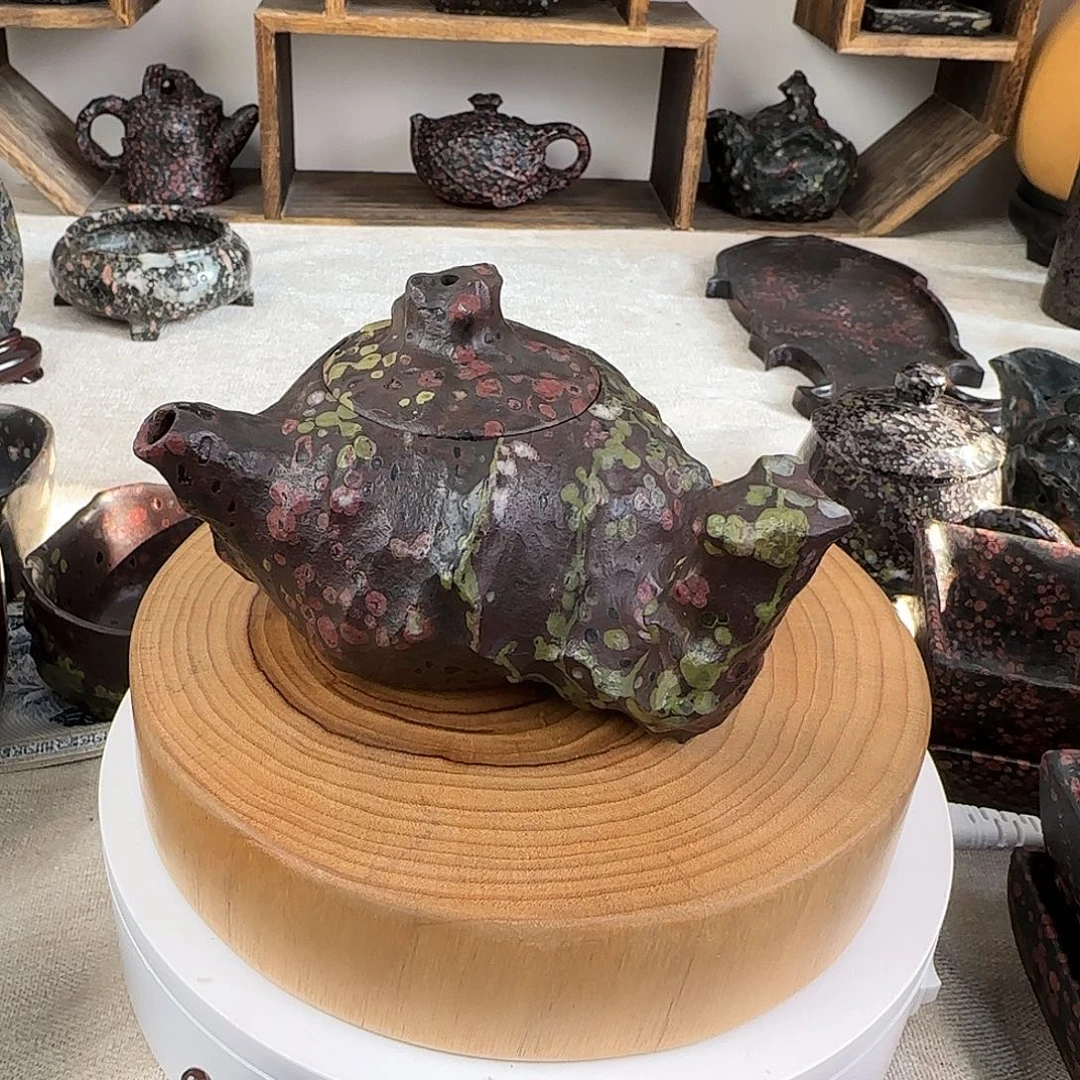 梅花玉精品随形茶壶