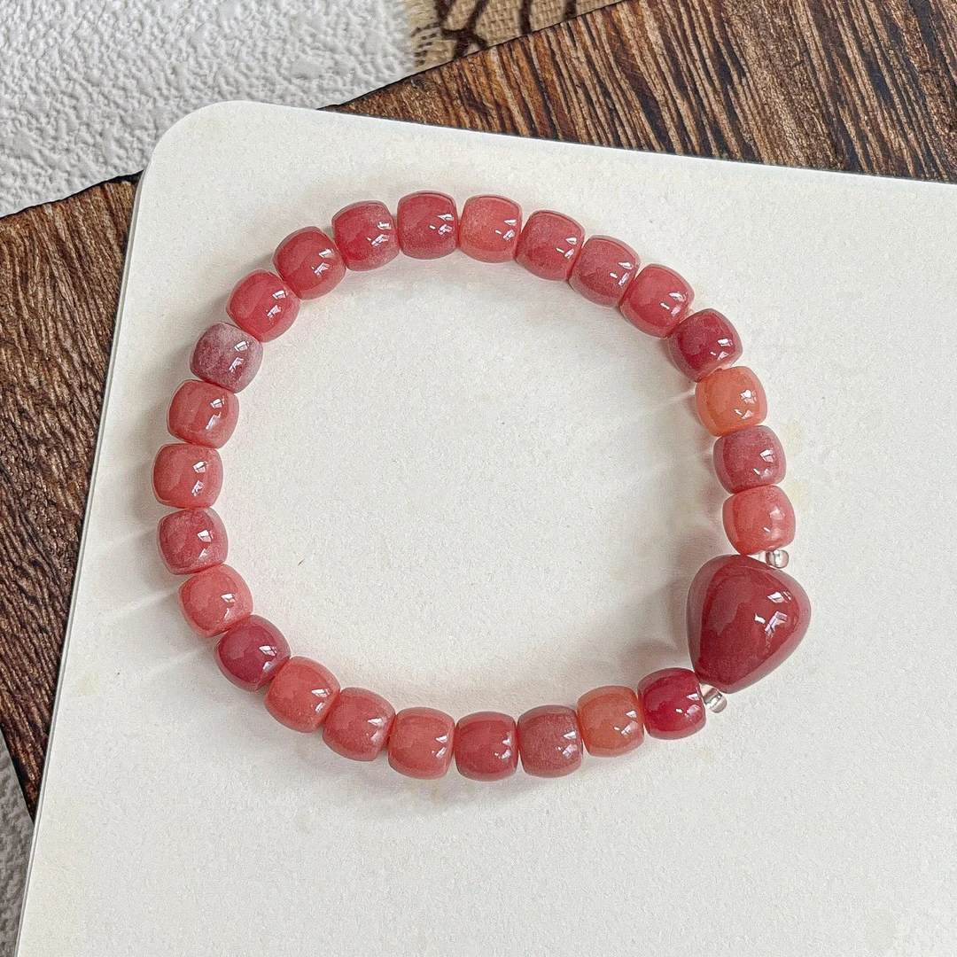 藕粉直鼓恩灿手串7*6mm    D-A851045