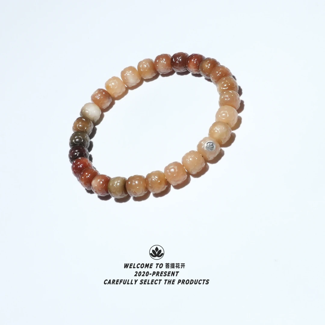 「宇航专属」手工【荔枝皮】银标龙脊菩提多宝手串