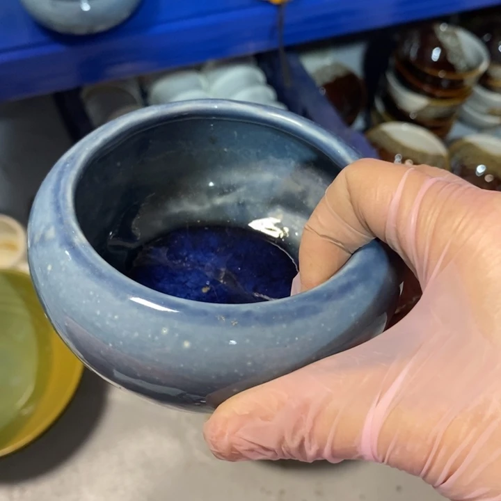 瓷片七厂窑变笔洗花盆