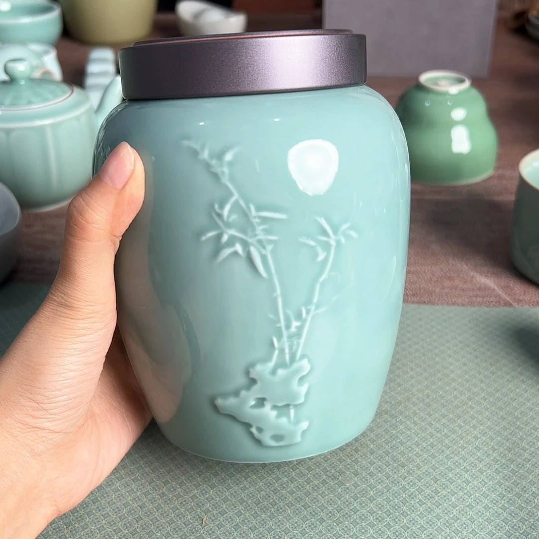 龙泉云间青瓷小米茶器