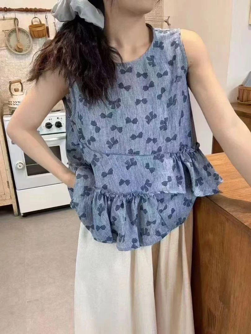 韩版夏季休闲宽松不规则设计款减龄娃娃衫