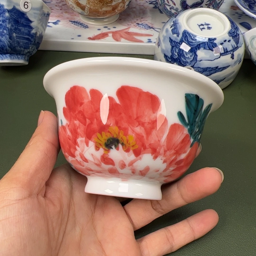 陶瓷景德镇纯手工纯手绘茶具木木95