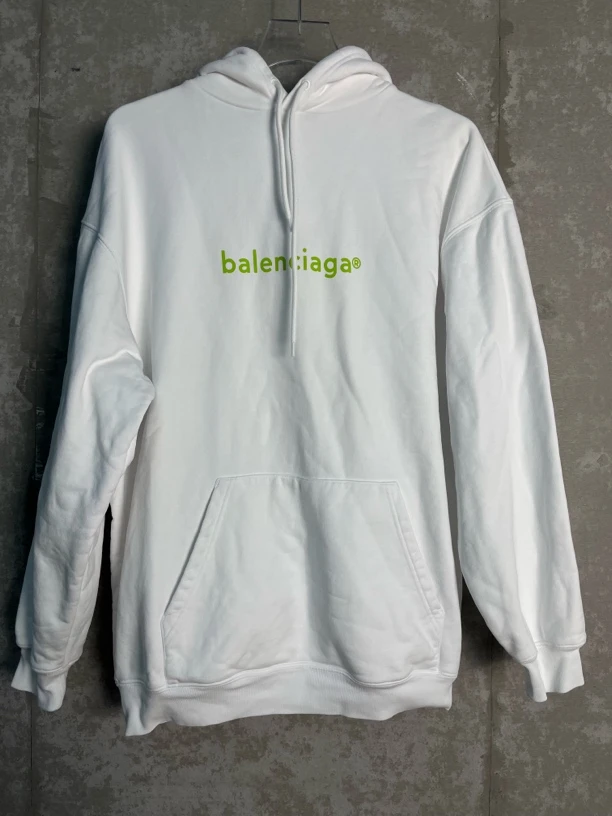 未使用 Balenciaga/巴黎世家 S*1/白色邮箱logo帽衫/08747