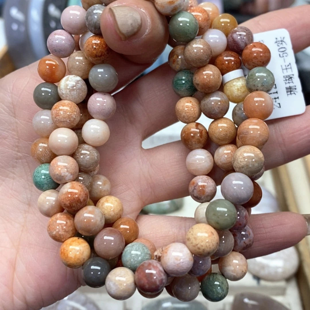 硅化珊瑚（珊瑚玉）手链未镶嵌海**台460